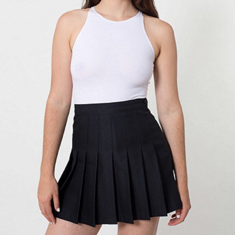 American Apparel Black Tennis Skirt
